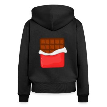 Chocolate - Women's Premium Organic Zip Hoodie - black - Back - Julia (174cm)
