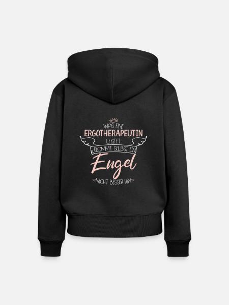Ergotherapeutin - Frauen Premium Bio Zip Hoodie - Schwarz