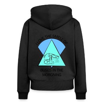 Bus Bus Driver School Bus Bus Bus Bus Driver - Women's Premium Organic Zip Hoodie - black - Back - Julia (174cm)