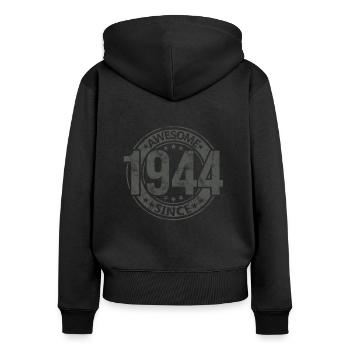 Awesome Since Vintage 1944 Retro Birthday - Women's Premium Organic Zip Hoodie - black - Back - Julia (174cm)