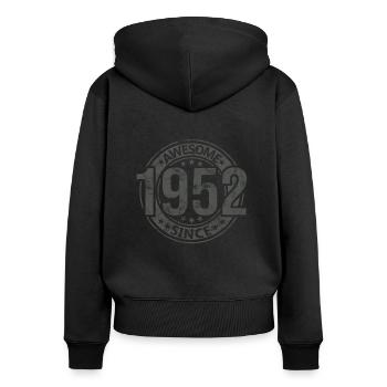 Awesome Since Jahrgang 1952 Retro Geburtstag - Frauen Premium Bio Zip Hoodie - Schwarz - Hinten - Julia (174cm)