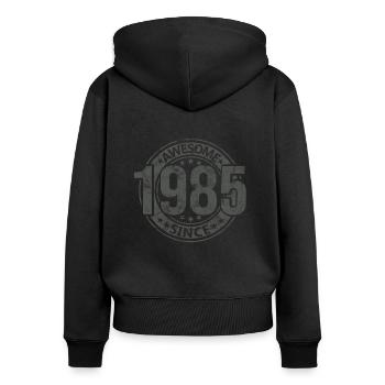 Awesome Since Jahrgang 1985 Retro Geburtstag - Frauen Premium Bio Zip Hoodie - Schwarz - Hinten - Julia (174cm)
