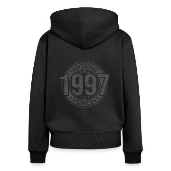 Awesome Since Vintage 1997 Retro Birthday - Women's Premium Organic Zip Hoodie - black - Back - Julia (174cm)