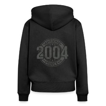 Awesome Since Vintage 2004 Retro Birthday - Women's Premium Organic Zip Hoodie - black - Back - Julia (174cm)
