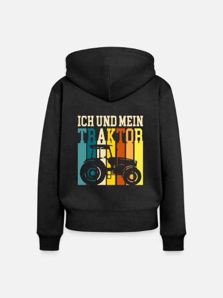 Landwirt Gülle - Frauen Premium Bio Zip Hoodie - Schwarz