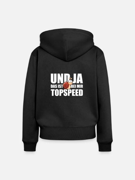 Marathon Rennschnecke Joggen Jogger - Frauen Premium Bio Zip Hoodie - Schwarz