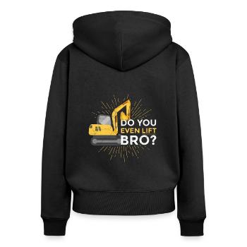 Construction Trucks Forklift Operator Truck Driver - Frauen Premium Bio Zip Hoodie - Schwarz - Hinten - Julia (174cm)