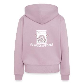 26 Waschmaschine Dartboard Dartpfeile Geschenk - Frauen Premium Bio Zip Hoodie - Altrosa - Hinten - Julia (174cm)