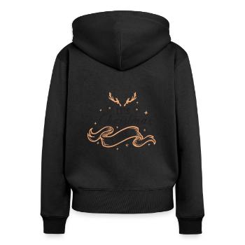 It's Christmas time - Women's Premium Organic Zip Hoodie - black - Back - Julia (174cm)