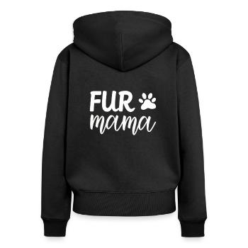 Fur Mom - Women's Premium Organic Zip Hoodie - black - Back - Julia (174cm)