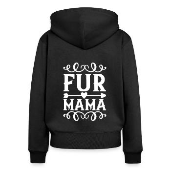 Fur Mom - Women's Premium Organic Zip Hoodie - black - Back - Julia (174cm)