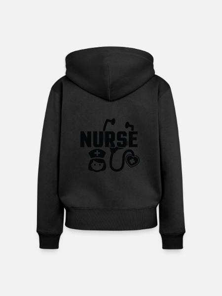 Krankenschwester - Frauen Premium Bio Zip Hoodie - Schwarz