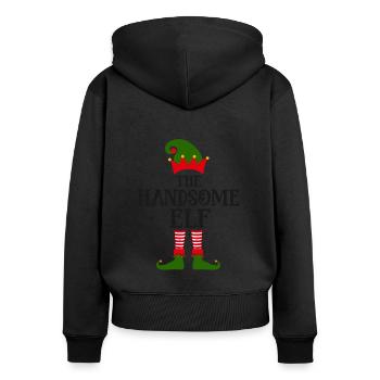 The handsome Eleven Christmas Season - Women's Premium Organic Zip Hoodie - black - Back - Julia (174cm)