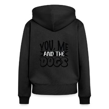 You Me and the Dogs - Women's Premium Organic Zip Hoodie - black - Back - Julia (174cm)