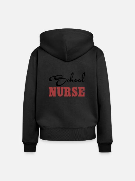 Schulkrankenschwester - Frauen Premium Bio Zip Hoodie - Schwarz