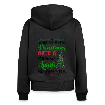 Ugly Christmas Dinner Ugly Christmas - Women's Premium Organic Zip Hoodie - black - Back - Julia (174cm)