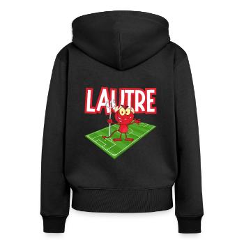 Lautern Kaiserslautern Lautre Pfalz - Sweat à capuche zippé Premium bio Femme - noir - Dos - Julia (174cm)