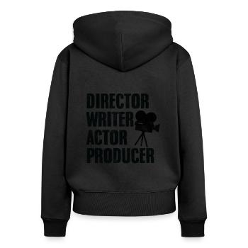 Regisseur Drehbuch Schauspieler Produzent Kamera - Frauen Premium Bio Zip Hoodie - Schwarz - Hinten - Julia (174cm)