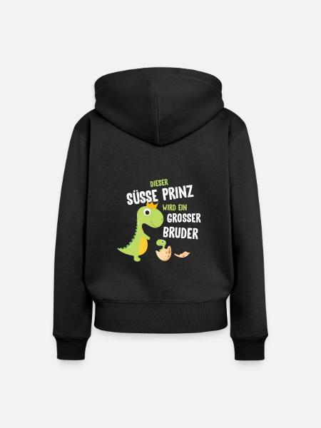 Großer Bruder - Frauen Premium Bio Zip Hoodie - Schwarz