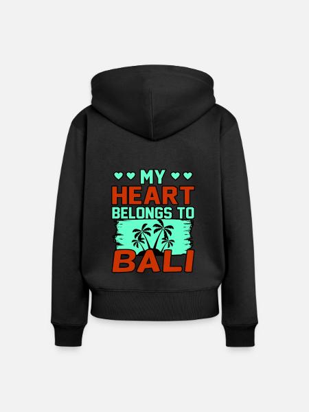 Bali - Frauen Premium Bio Zip Hoodie - Schwarz