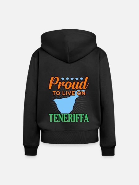 Teneriffa - Frauen Premium Bio Zip Hoodie - Schwarz