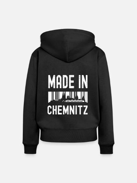 Chemnitz - Frauen Premium Bio Zip Hoodie - Schwarz