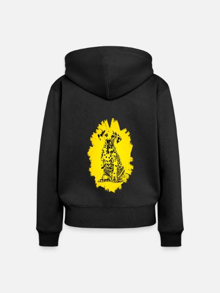 Dalmatiner - Frauen Premium Bio Zip Hoodie - Schwarz