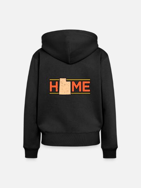 Utah haus geschenk - Frauen Premium Bio Zip Hoodie - Schwarz