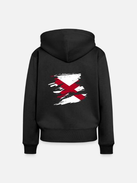 Alabama reisen geschenk - Frauen Premium Bio Zip Hoodie - Schwarz