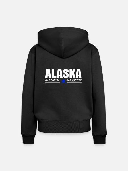 Alaska Reist Geschenk - Frauen Premium Bio Zip Hoodie - Schwarz