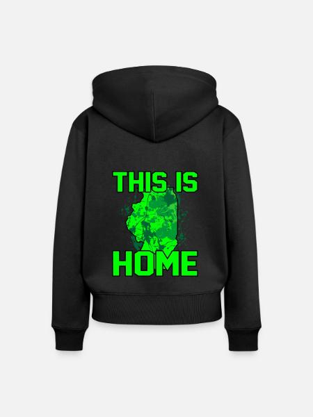 Zuhause Illinois Geschenk - Frauen Premium Bio Zip Hoodie - Schwarz