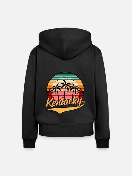 Kentucky reisen geschenk - Frauen Premium Bio Zip Hoodie - Schwarz