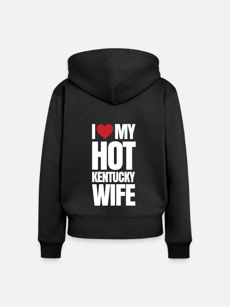 Liebes kentucky ehefrau geschenk - Frauen Premium Bio Zip Hoodie - Schwarz