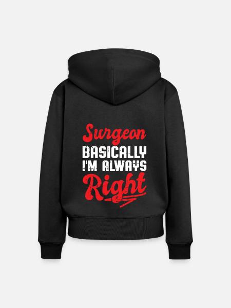 Chirurg - Frauen Premium Bio Zip Hoodie - Schwarz