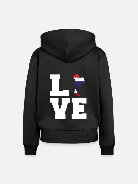 Thailand - Frauen Premium Bio Zip Hoodie - Schwarz