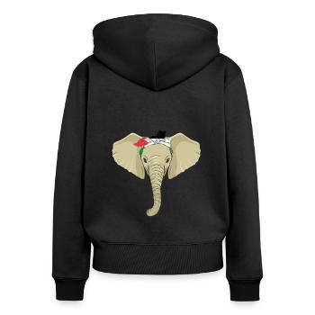 Palästina Palestine Filistin Palästinensisch - Frauen Premium Bio Zip Hoodie - Schwarz - Hinten - Julia (174cm)