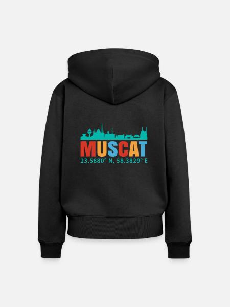 Maskat - Frauen Premium Bio Zip Hoodie - Schwarz
