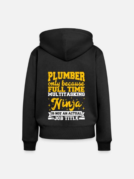 Klempner - Frauen Premium Bio Zip Hoodie - Schwarz