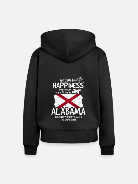 Alabama - Frauen Premium Bio Zip Hoodie - Schwarz