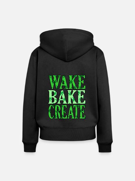 Cannabis - Frauen Premium Bio Zip Hoodie - Schwarz