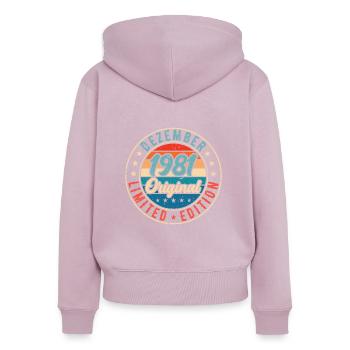 Template Template DE germany - Women's Premium Organic Zip Hoodie - dusky pink - Back - Julia (174cm)