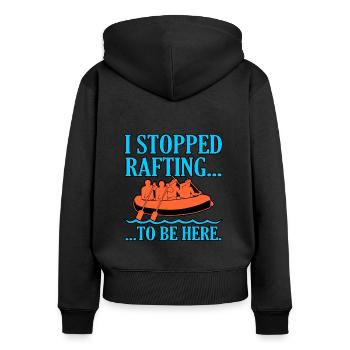 Rafting Extreme Hobby - Sweat à capuche zippé Premium bio Femme - noir - Dos - Julia (174cm)