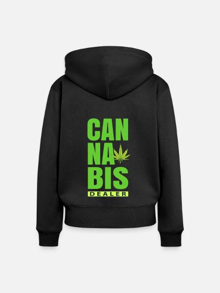 Cannabis händler - Frauen Premium Bio Zip Hoodie - Schwarz