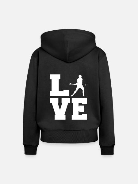 Schleudern Hurling - Frauen Premium Bio Zip Hoodie - Schwarz