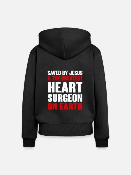 Operation Herz Geschenk - Frauen Premium Bio Zip Hoodie - Schwarz