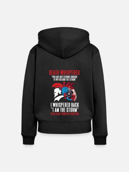 Operation Herz Geschenk - Frauen Premium Bio Zip Hoodie - Schwarz