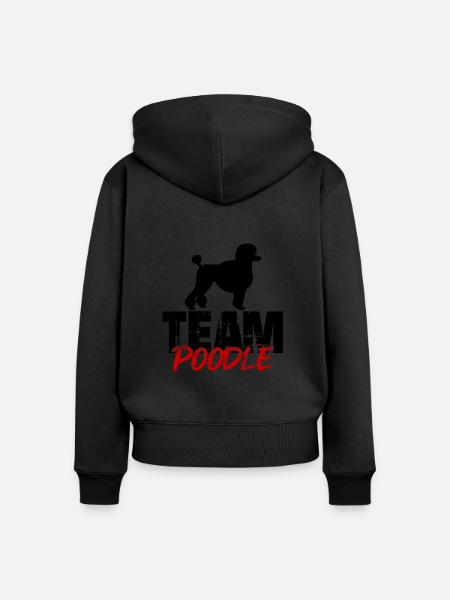 Team Pudel - Frauen Premium Bio Zip Hoodie - Schwarz