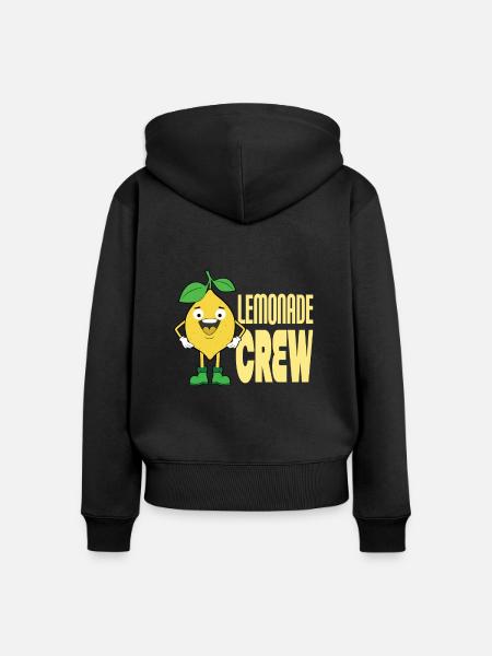 Limonaden-Crew - Frauen Premium Bio Zip Hoodie - Schwarz