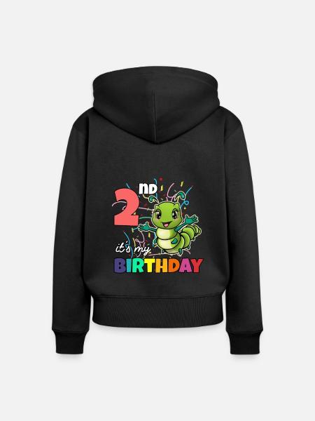 Raupe - Frauen Premium Bio Zip Hoodie - Schwarz