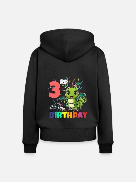Raupe - Frauen Premium Bio Zip Hoodie - Schwarz